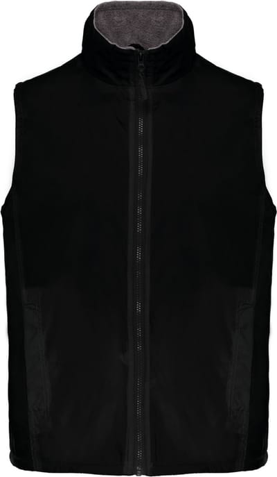 Kariban Met fleece gevoerde bodywarmer unisex K679 - Black / Grey - 4XL
