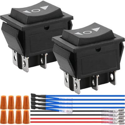 Tuimelschakelaar 6 Pin 3 Positie AAN/Uit/AAN Momentary Polariteit Omgekeerde Schakelaar DC 12V 10A Motorregeling AC 110V-220V DPDT Auto Boot 2 STUKS