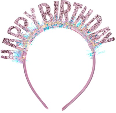 Dailygoods- Verjaardagskroon Roze - Hoofdband Verjaardag - Feestdecoratie - Accessoires - Prinses - Materiaal Stof/Kunststof - Feesthoed