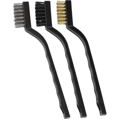 Brosse métallique en acier pour nettoyage d'algues d'aquarium, brosse en nylon, nettoyeur d'aquarium, outils de nettoyage des taches d'aquarium, accessoires, 3 pièces/paquet black
