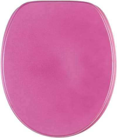 Toiletbril Hout - Toiletdeksel Universeel - Badkamer Design - Antibacterieel Oppervlak - 47 x 377 cm - Glitter Roze