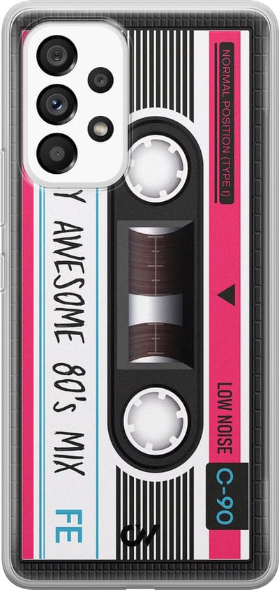 Hoesje geschikt voor Samsung Galaxy A53 hoesje - Cassette - - Zwart - - Casevibes