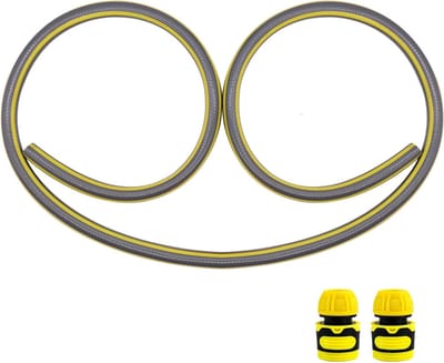 Korte Tuinslang - Verbindingsslang - Tuinonderhoud - Versterkt Rubber - 4 Meter - Geel