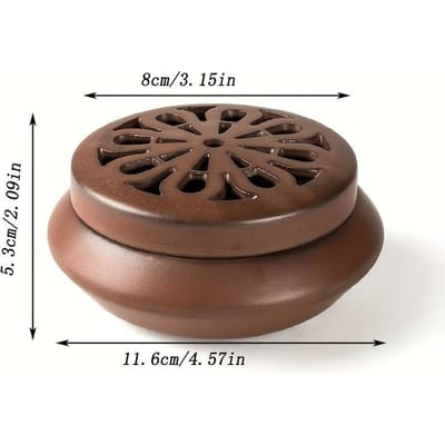 1 Stuk antieke keramische aromatherapie kachel handwerk, Zen wierook wierook ornamenten, kan worden gebruikt als ornamenten voor woonkamers en studeerkamers Pack of 1 brown