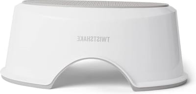 Opstapkrukje voor Baby's | Anti-slip Badkamerkrukje voor Baby's | Lichtgewicht Potty Training Krukje | Compact - Reisvriendelijk - Veilig | Ergonomisch Ontwerp Toiletbril Assistent voor Baby's | Wit Grijs