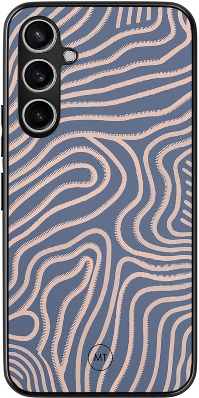 Hoesje geschikt voor Samsung Galaxy S23 FE - Flowing lines - TPU Hard Case Backcover - Paars - Mooie Telefoonhoesjes
