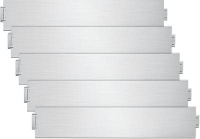 Borderrand Tuinafboording flexibel Graskanten Metalen Maairand Gegalvaniseerd Paadranden Zilver 100x15cm 10m