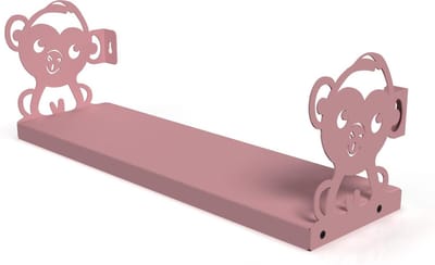 Gorillz Monkey - Kinderkamer - Accessoires - Boekenplank - Roze