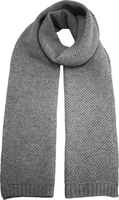 Hommard Cashmere Scarf Milky Way, Grey, Grijs, Heavy Seed stitch, Sjaal, Dikke Sjaal, Warm, Heren, Dames, Unisex, Winter