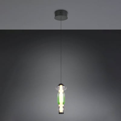 Trio Lighting LED hanglamp Minerva, Ø 15 cm, kleurrijk, glas, CCT, dimbaar