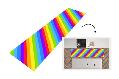 Keukenloper - Loper keuken - Regenboog - Patronen - Pride - 200x50 cm - Keukenloper vinyl