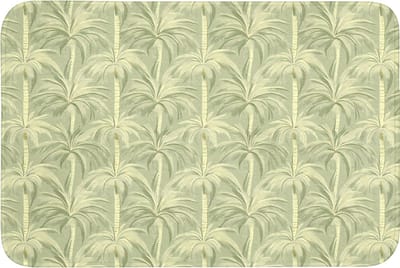 Badmat 90x60 cm - Antislip - Palmwoud - Tropisch - Groen - Badmatten voor badkamer - Badkamermat - Douchemat - Badkamer mat
