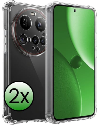 Hoesje 2 Stuks - Geschikt voor Xiaomi 15 Ultra - Sterk & Shockproof - Siliconen Case - Back Cover - Telefoon Hoes Shock Proof - Transparant