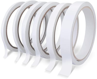 Dubbelzijdige Tape voor Creatieve Projecten - 6 Rollen, Verschillende Maten voor Scrapbooking, Kaarten Maken en Handwerken (5mm/8mm/10mm/15mm)