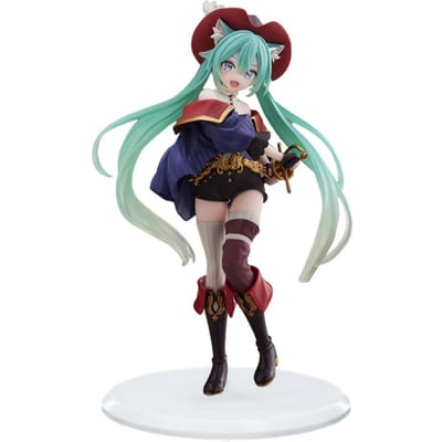 Anime Hatsune Miku Model Sprookjes Wonderland De Gelaarsde Kat Schattige Poppen Decoratie Bureaublad Ornamenten Verzamelbaar Model Speelgoed Cadeau blue