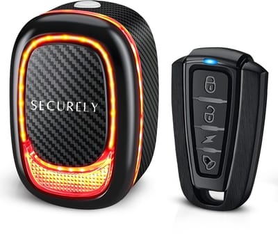 Securely Fietsachterlicht met Alarm en Afstandsbediening – 115 dB Anti-Diefstalalarm – COB LED – Elektronische Fietsbel – 4 Lichtstanden – USB-C Oplaadbaar – IPX5 Waterbestendig – voor Fiets, E-bike, Fatbike, Mountainbike en Racefiets