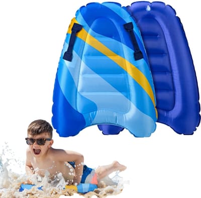1 stuk - Opblaasbaar surfplank - met handvat, antislip en stabiel - drijft op het water - waterspeelmat - 60*80 cm - voor zomers waterplezier voor kinderen op het strand en in het waterpark - blauw