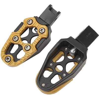 1 Paar Motorfiets Voetsteun Links Rechts Antislip Universeel Aluminiumlegering Motorfiets Voetsteun Goud black