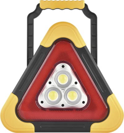AMA® Gevarendriehoek - Verbanddoos Auto - Veiligheidshesjes - Oplaadbaar - 4x27x25cm - Geel/Zwart/Rood