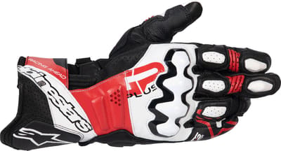 Alpinestars GP Plus R V3 Zwart Wit Fel Rood Leren Handschoenen - Handschoen