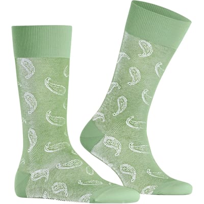 Burlington Paisley gedessineerd katoen sokken heren groen - maat 40-46