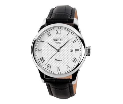 Klassiek Heren Horloge – Zwart Leer - Polshorloge-Giftbox