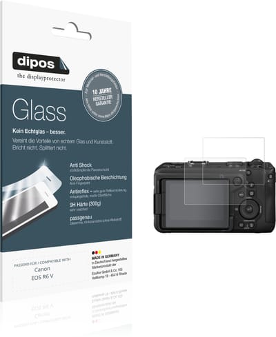 dipos – 2x Matte Pantserfolie geschikt voor Canon EOS R6 V | 9H Screenprotector