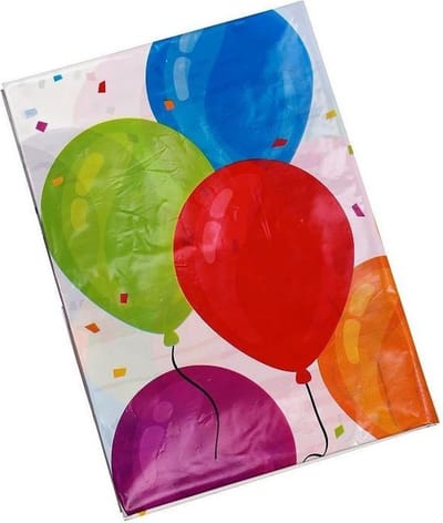 Party Casa Tafelkleed Ballonnen 130x180cm - Feestelijk Ballon Ontwerp - Geschikt Voor Kinderfeestjes - Eenvoudig Te Reinigen - Wegwerp - Kunststof - Meerkleurig