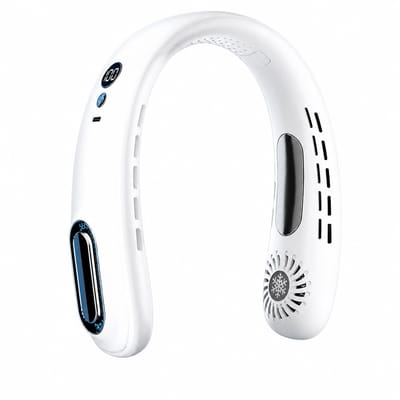 VHV - Ventilator - Nekventilator - Nekventilator met 5 Snelheden - 2000mAh Draagbare Halsventilator - Lichtgewicht 320g Stille Fan voor Sport, Kantoor en Reizen - Wit