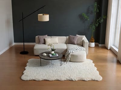 Veloria Luxe Shaggy Vloerkleed 160x230 cm Hoogpolig Zacht Tapijt voor Woonkamer en Slaapkamer – Modern Wit Vloerkleed – Novihome