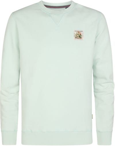 Petrol Industries - Heren Sweater met ronde hals Velocidad - Groen - Maat XXL