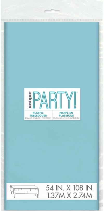 Plastic tafelkleed terrific teal 138 x 274 cm