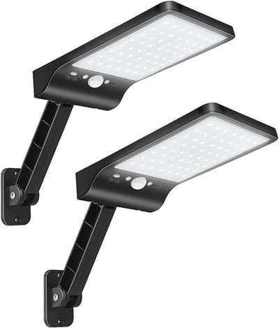 Zonne-energie Lamp voor Buiten met Bewegingsmelder en Afstandsbediening - 56 LEDs, Waterdicht IP65
