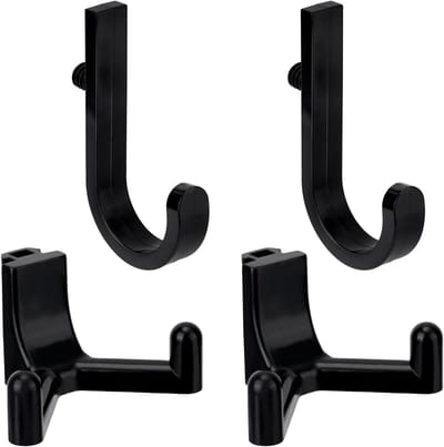 Set van 4 Opslaghaken, Plastic J- en Y-vormige Haken voor Gereedschap, Essentiële Accessoires voor Opslagplanken en Organisatie