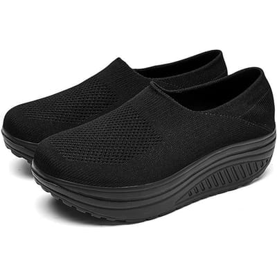 Nieuwe One-foot Enkele Schoen Dikke Zool Casual Damesschoenen Ademend Lichtgewicht Comfortabele Wandelschoenen Shake Schoenen voor Dames 42 black