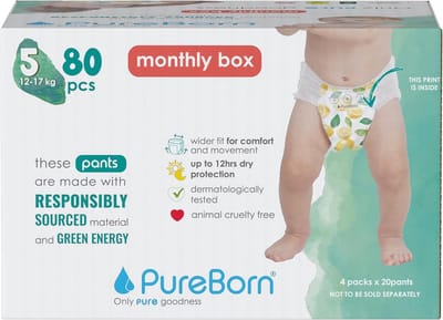 Baby Broekjes - Luier Broekjes - Droog en Comfortabel - Dermatologisch Getest - Maat 5 80 Stuks - Wit