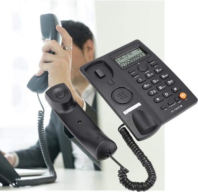 Vaste Telefoon - Bedrade Telefoon - Thuis Bellen - Nummerherkenning - Standaard Formaat - Zwart
