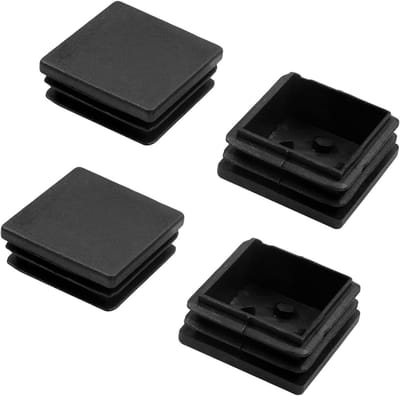 Ronde Buis Plug - Meubelvoet Doppen - Vloer Beschermen - Anti-slip en Geluiddempend - 37x37mm Binnenmaat - Zwart
