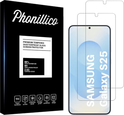 Screenprotector voor Samsung Galaxy S25 - 2 stuks Beschermglas van glas Transparante glazen schermbeschermfolie