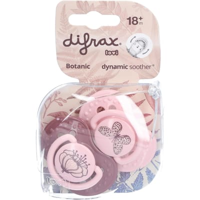 Difrax Dynamische Fopspeen Botanic 18+ M aand (2 stuks)