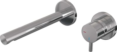 Brauer Chrome Edition Wastafelmengkraan type S5 greep inbouw ronde rozetten ColdStart chroom gepolijst