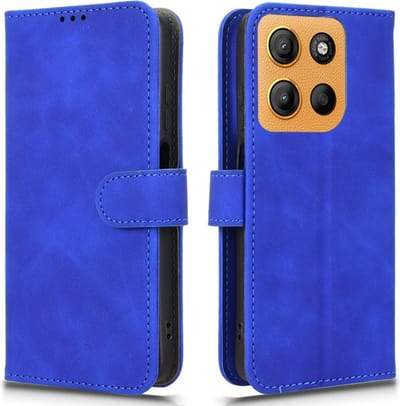 Coverup Hoesje - Geschikt voor Motorola Moto G15 / G17 (Power) Hoesje - Coverup Book Case - Blauw