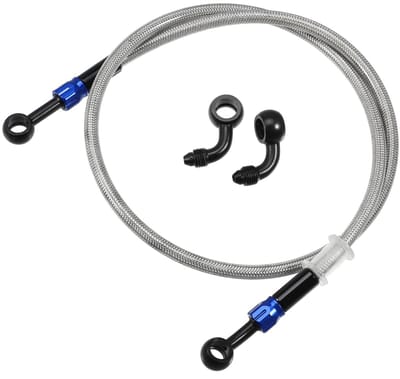 Dailygoods- Remslang 90cm - AN3 28 90 Graden - Hittebestendig - Slijtvast - Corrosiebestendig - Dubbele Bescherming - Brandstofslang