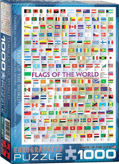 Eurographics - Vlaggen van de Wereled [Flags of the World] - 1000 stukjes 48×68cm (b×h) - Legpuzzel