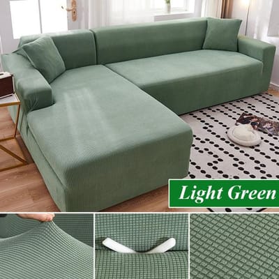 Bankhoes voor woonkamer dikke elastische polar fleece 1 /2 /3 /4 zits L-vormige hoekbankhoes voor bank chaise longue 2 Seater 135-170cm
