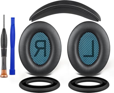 Vervangingsset voor Bose SoundTrue Around-Ear II Hoofdtelefoon met Oorkussens, Hoofdband en Beschermhoes voor Comfort en Bescherming