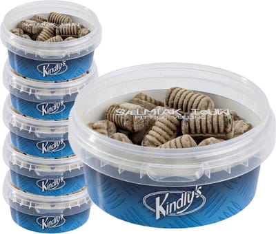 6 potjes Kindlys Bakje Salmiak Touw á 110 gram - Voordeelverpakking Snoepgoed