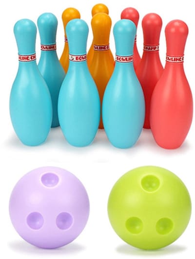 Dailygoods - Bowling Set - Indoor Outdoor Spel - Geschikt voor Kinderen - 27 x 16 x 7 cm - Speelgoedset voor Jongens en Meisjes - Leuk Gezinsvermaak