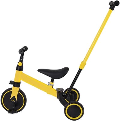 2-in-1 Loopfiets Driewieler Verstelbaar voor Kinderen 1-4 Jaar
