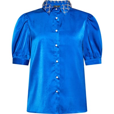 Faina overhemdblouse Dames KONING BLAUW